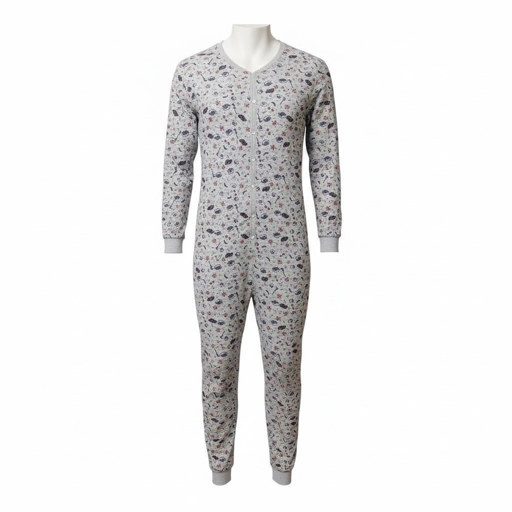 Savage X Fenty Men’s Tis the Savage One-Piece Holiday Graphic Pajamas sz M NWT
